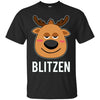 Image of Santa Reindeer Blitzen T-Shirt Christmas Group Costume Tee