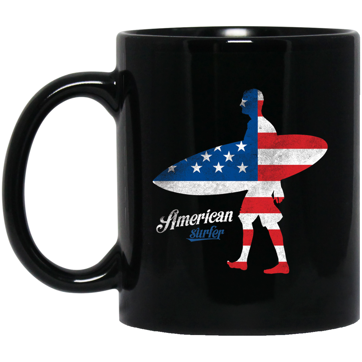 American Flag Surfer Tee Shirt USA Love Surfing Surf Gifts