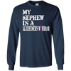 Image of Alzheimer's Awareness T Shirt For Nephews Purple Ribbon Tee