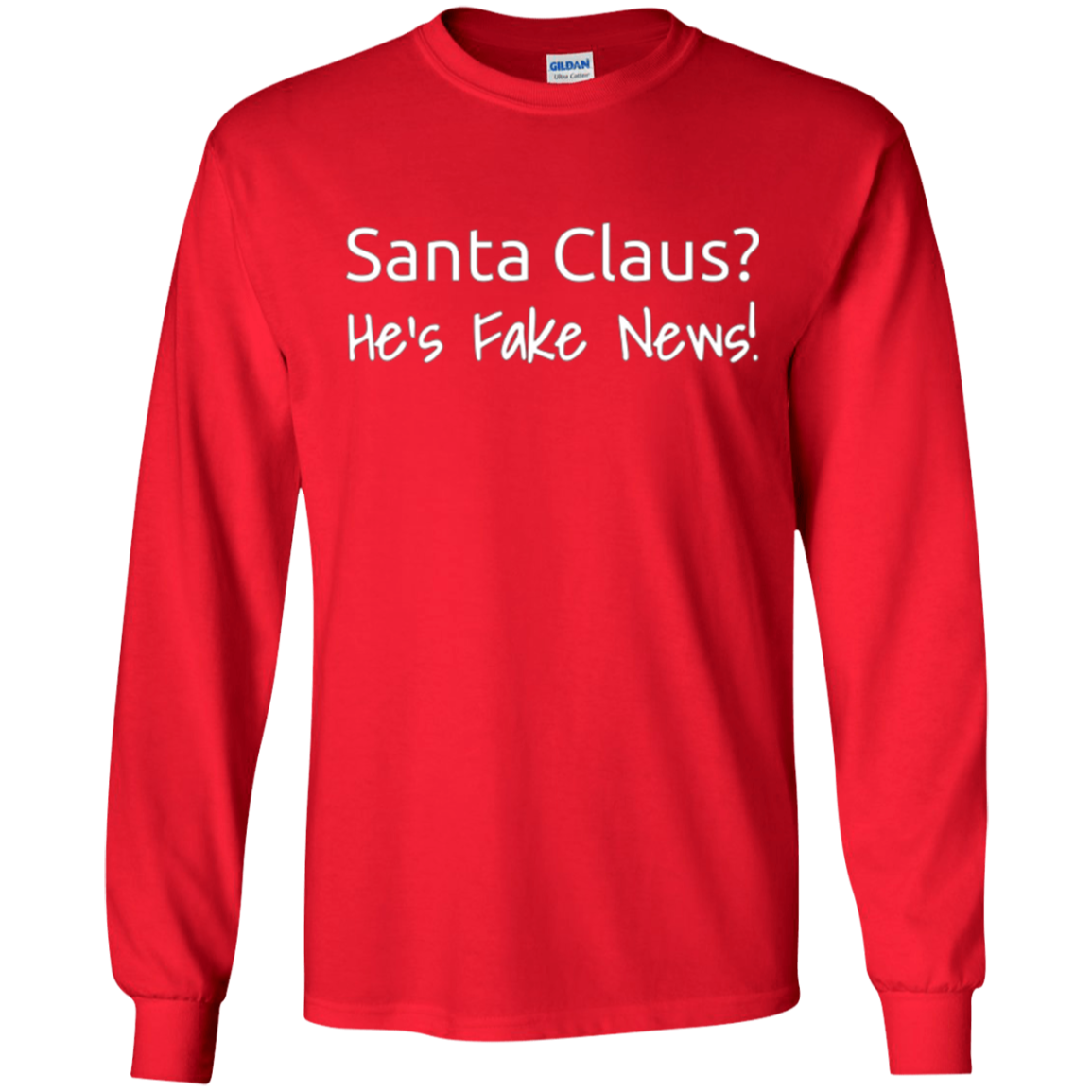 Santa Fake News T-Shirt Trump Joke Funny Christmas Gift