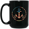 Image of American Flag USA Sailor Anchor, Military 4th of July Shirt