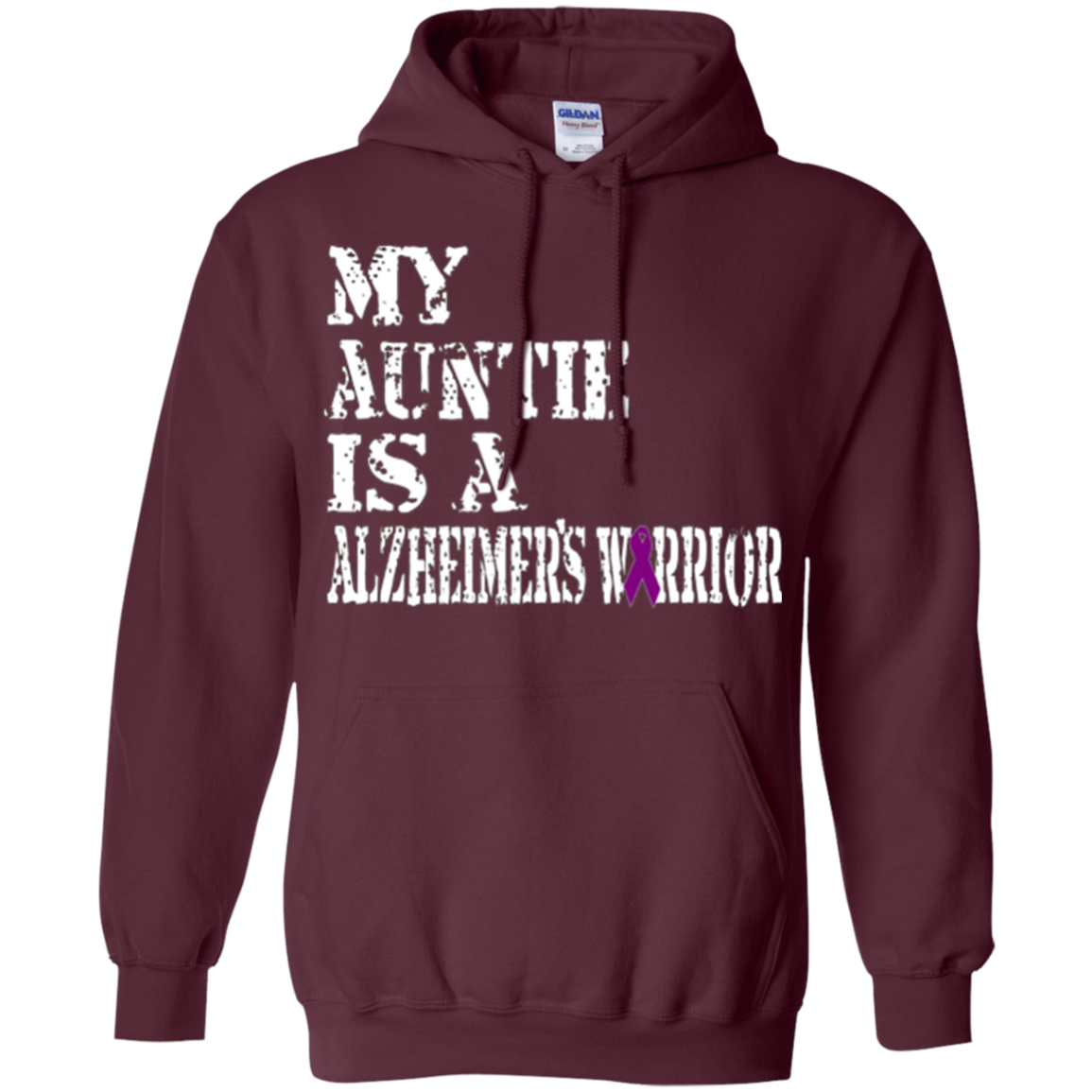 Alzheimer's Awareness Shirt For Aunties Purple Ribbon Tee