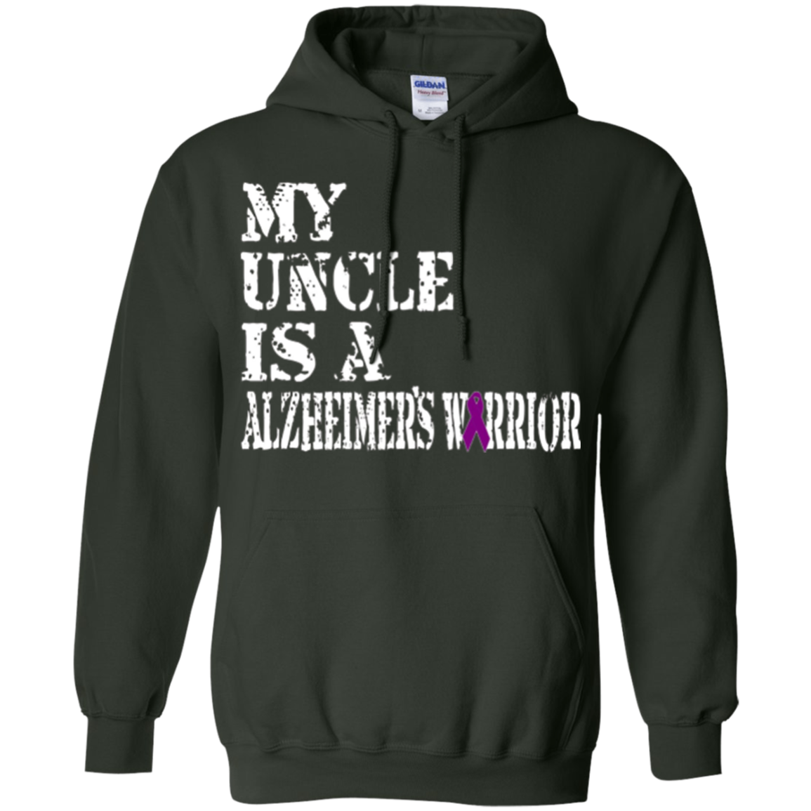 Alzheimer's Awareness Shirt For Uncle Purple Ribbon Tee