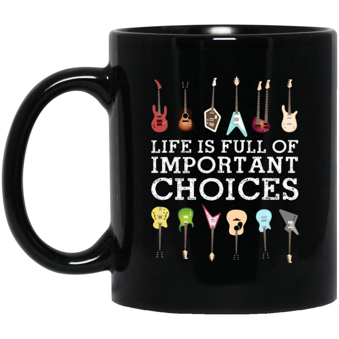 "Important Choices" Electric Guitar Nerd Musician T-shirt