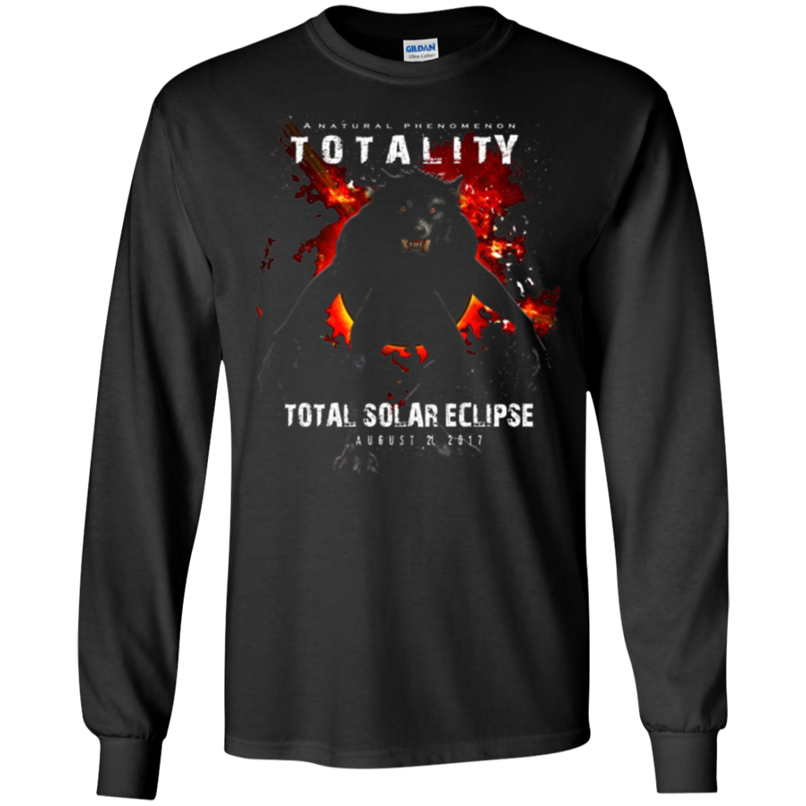 A solar-eclipse WEREWOLF Sun, Moon and Earth T Shirt