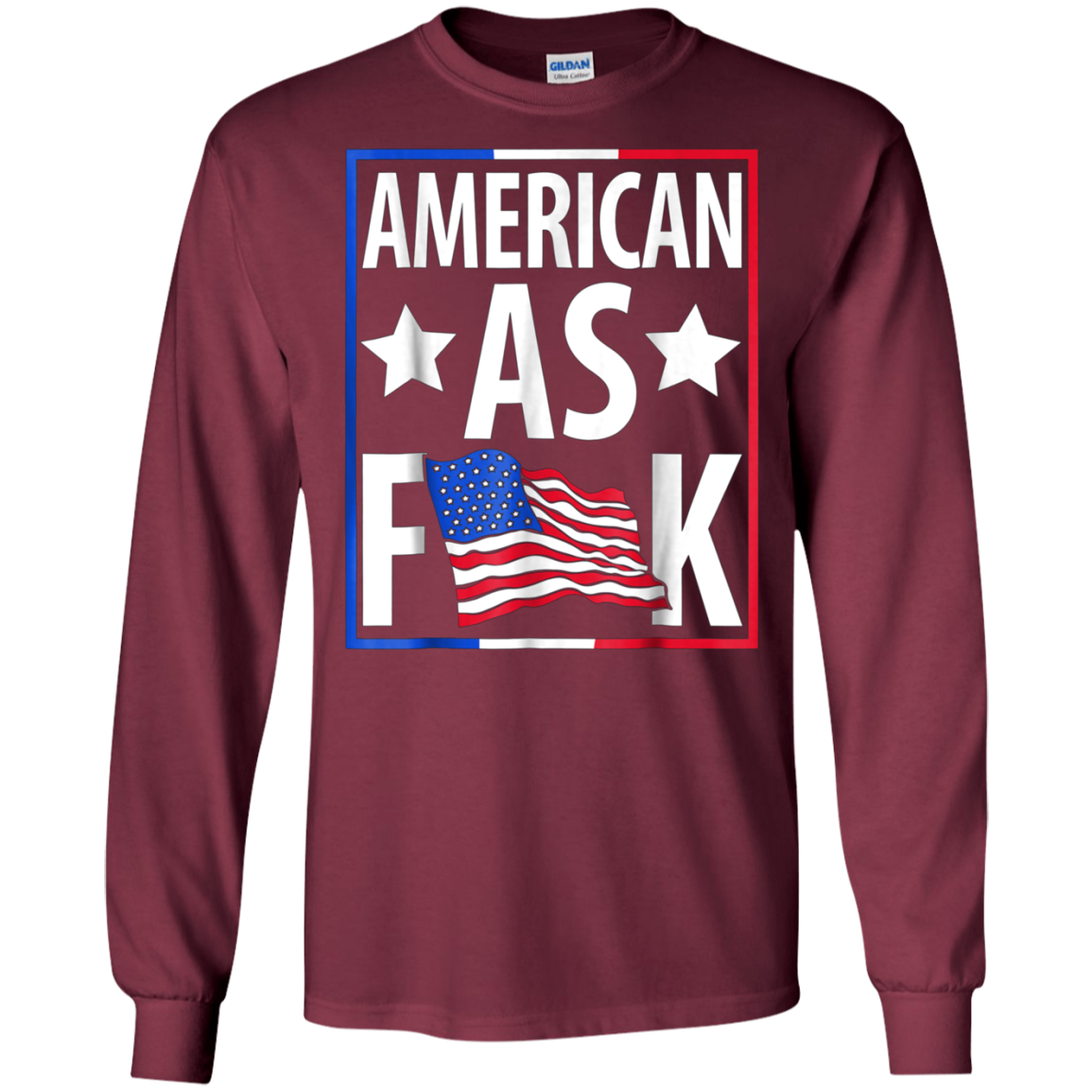 'Merican AF T-Shirt Funny American Flag Patriotic Shirt