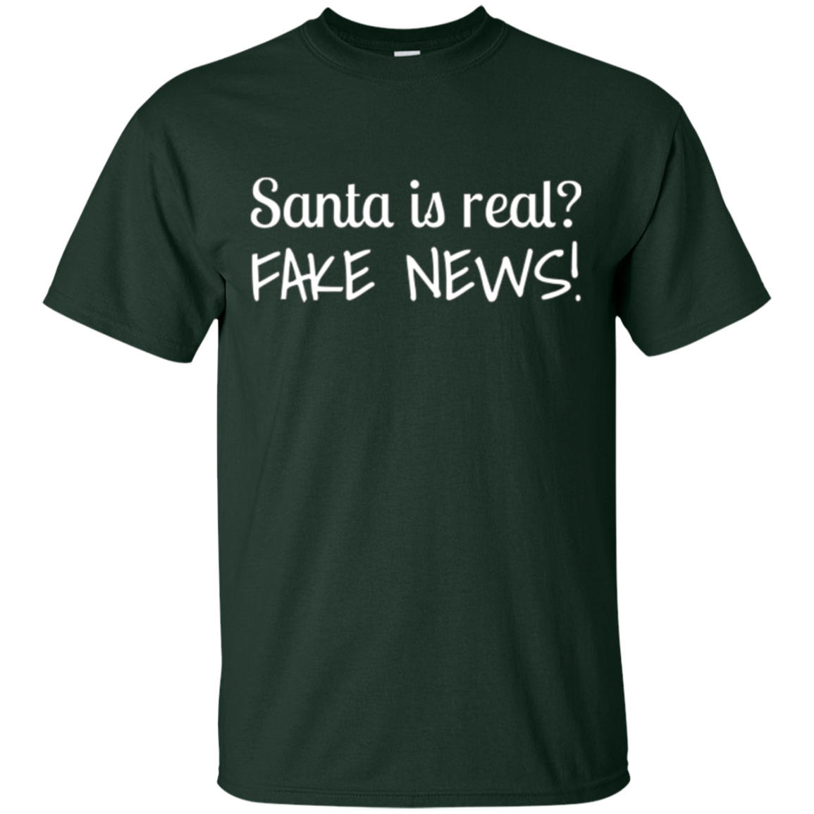 Santa Fake News T-Shirt Trump Joke Funny Christmas Gift