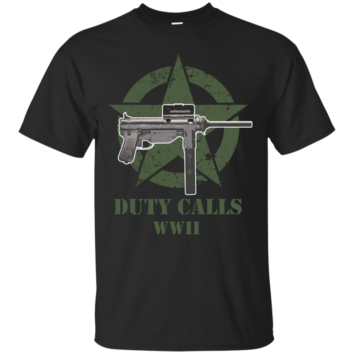 "Duty Calls" Grease Gun WW2 Gamer T-Shirt