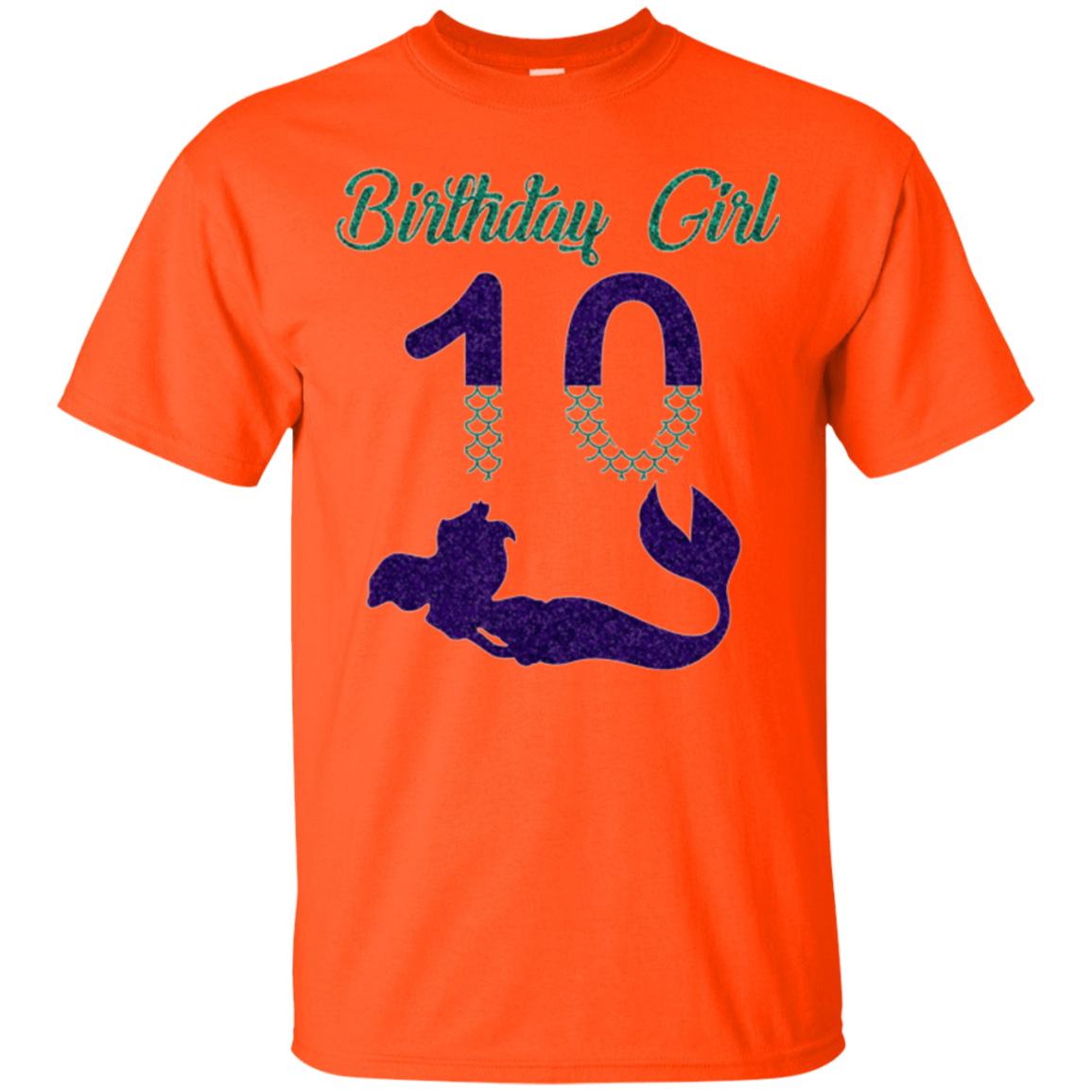 10th Birthday Girl Purple Mermaid T-Shirt