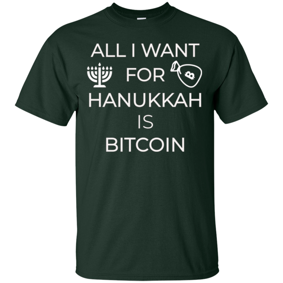 All I Want for Hanukkah is Bitcoin Chanukkah T-Shirt Hodl