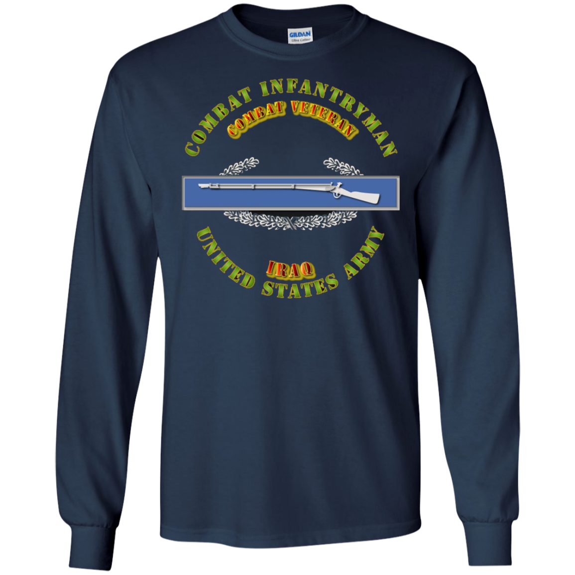 Army - CIB - 1st Award - Combat Veteran - Iraq Tshirt