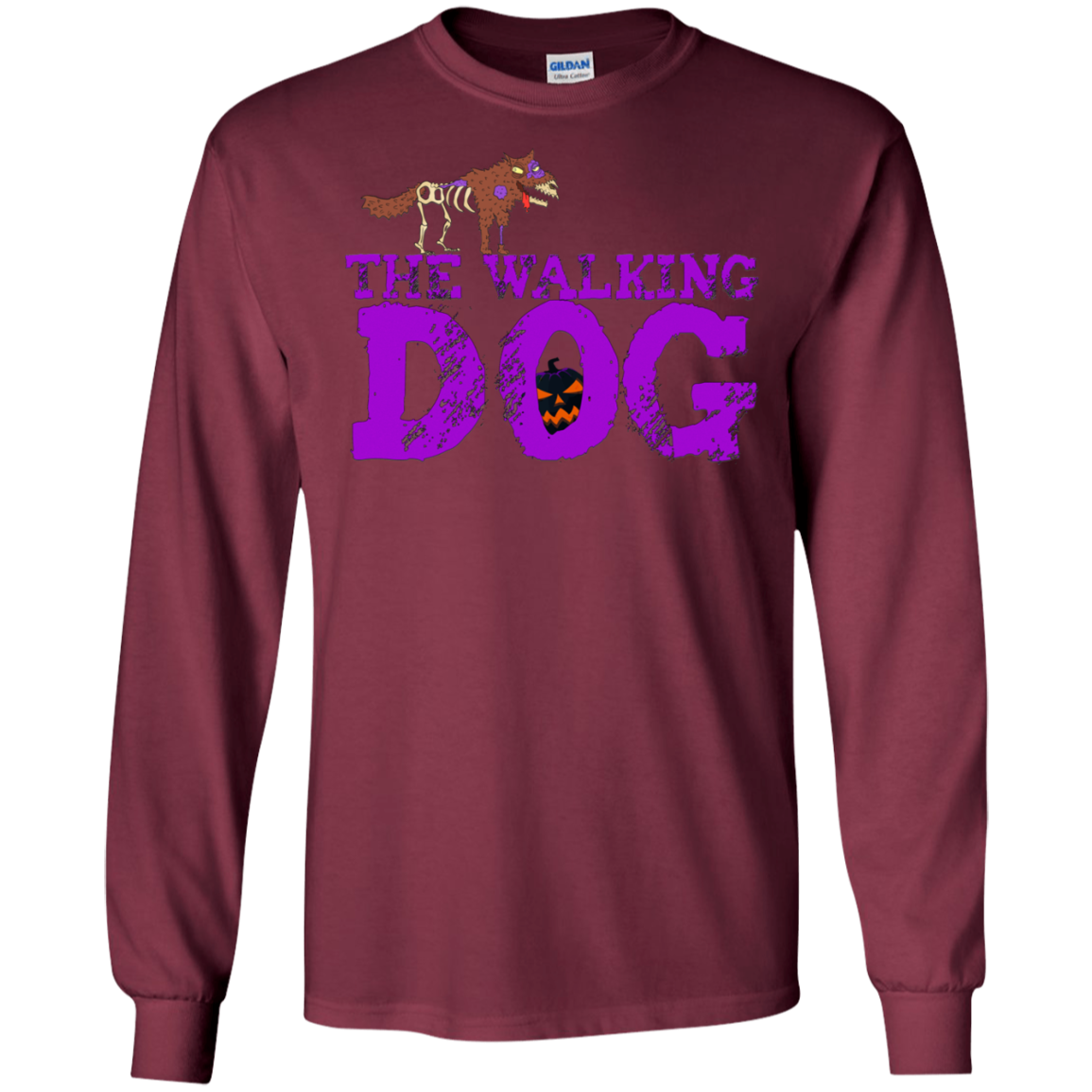 Funny Halloween Zombie Dog long-sleeved T-Shirt