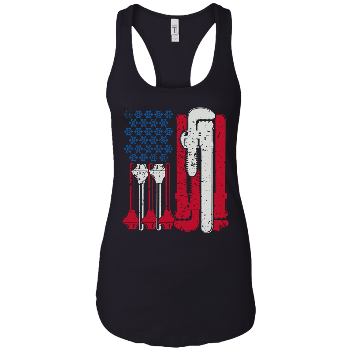 American Flag Plumber Wrench T-Shirt