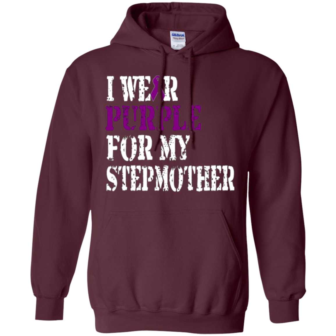 Alzheimer's Awareness Tshirt I Wear Purple For My Stepmother