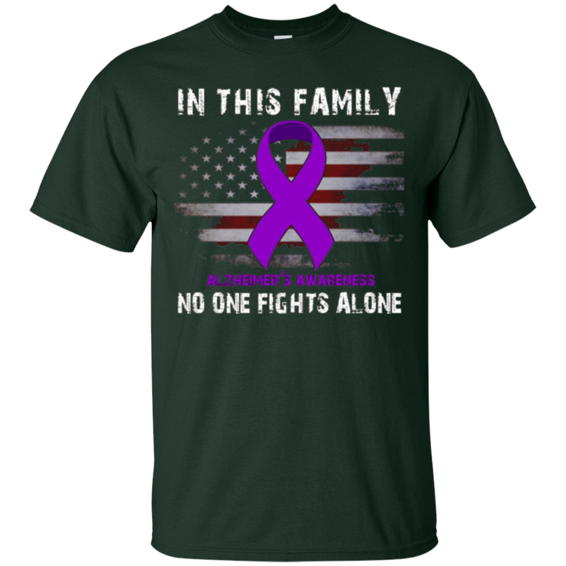 Alzheimer's Awareness Shirt - No One Fights Alone