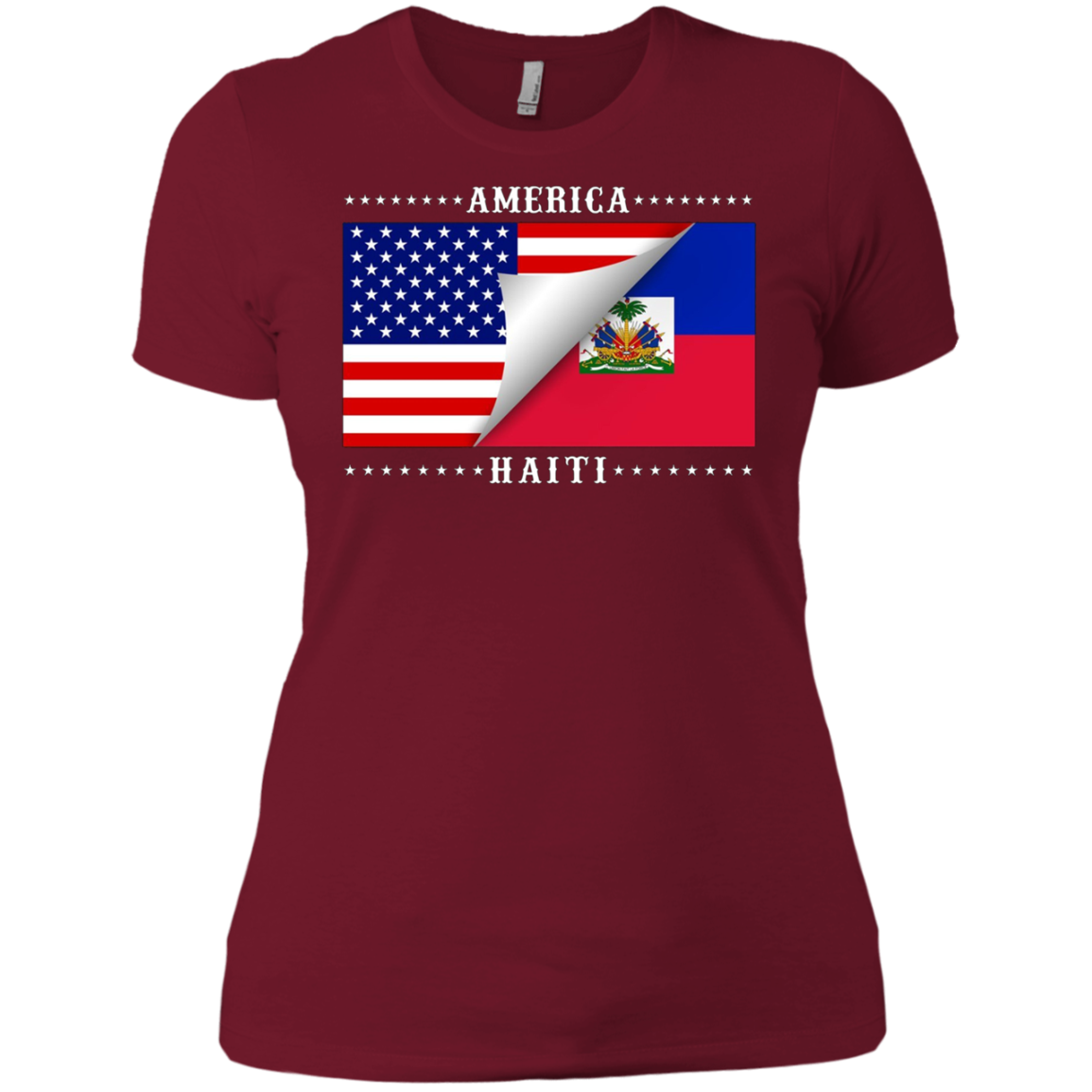American Haitian Flag Stars T-Shirt Great Gift Tee