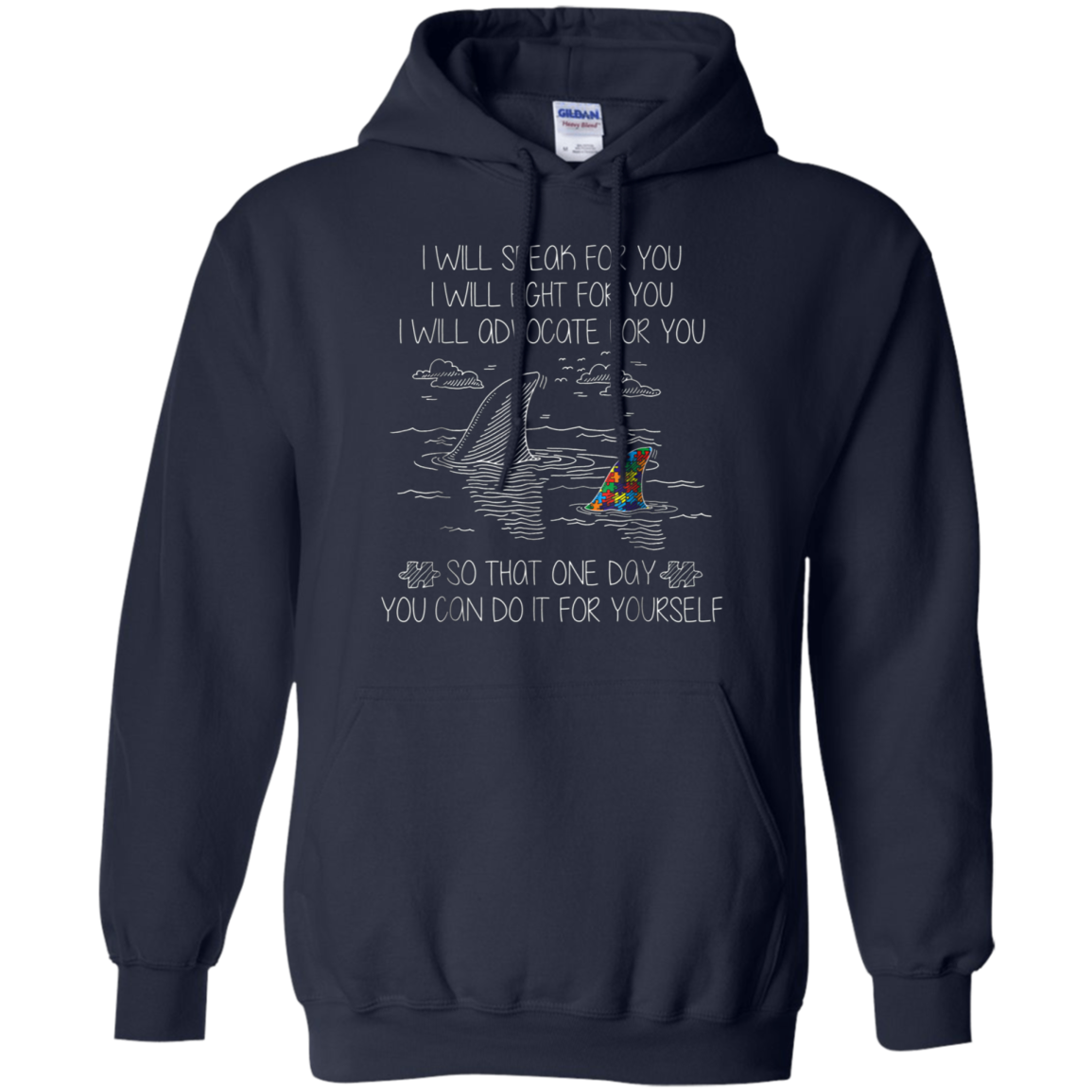 Autism Shark T-shirt I Will Speak Fight Advocate For You
