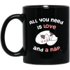 Image of All You Need Is Love And A Nap - Funny Cat Nap Shirt
