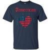 Image of American Patriot Freedom Liberty Heart T Shirt Memorial Gift