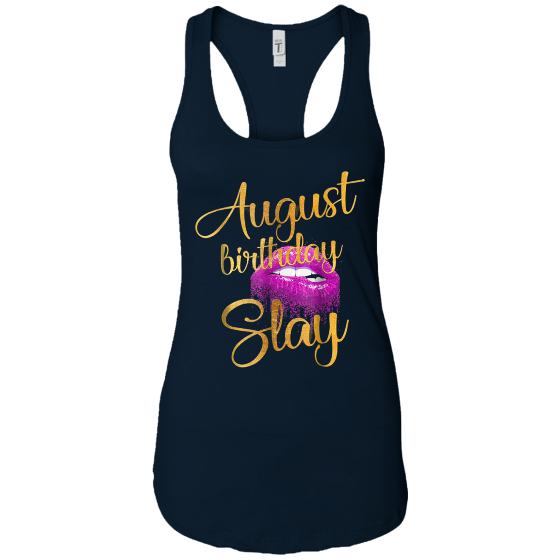 August Birthday Purple Lips Slay T-shirt Birthday Gift