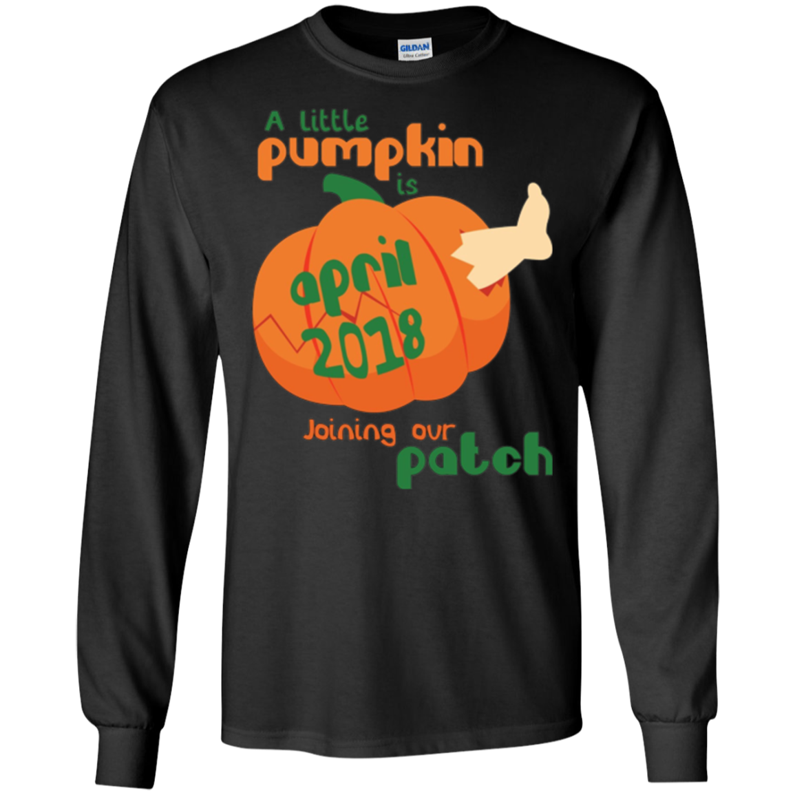 April 2018 Little Pumpkin Pregnancy Announcement Shirt Gift