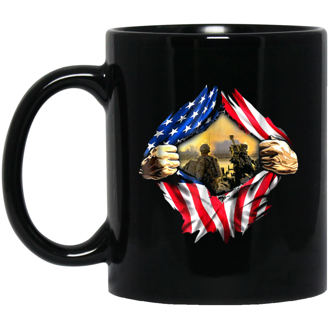 Artilleryman US Flag Awesome T-shirt