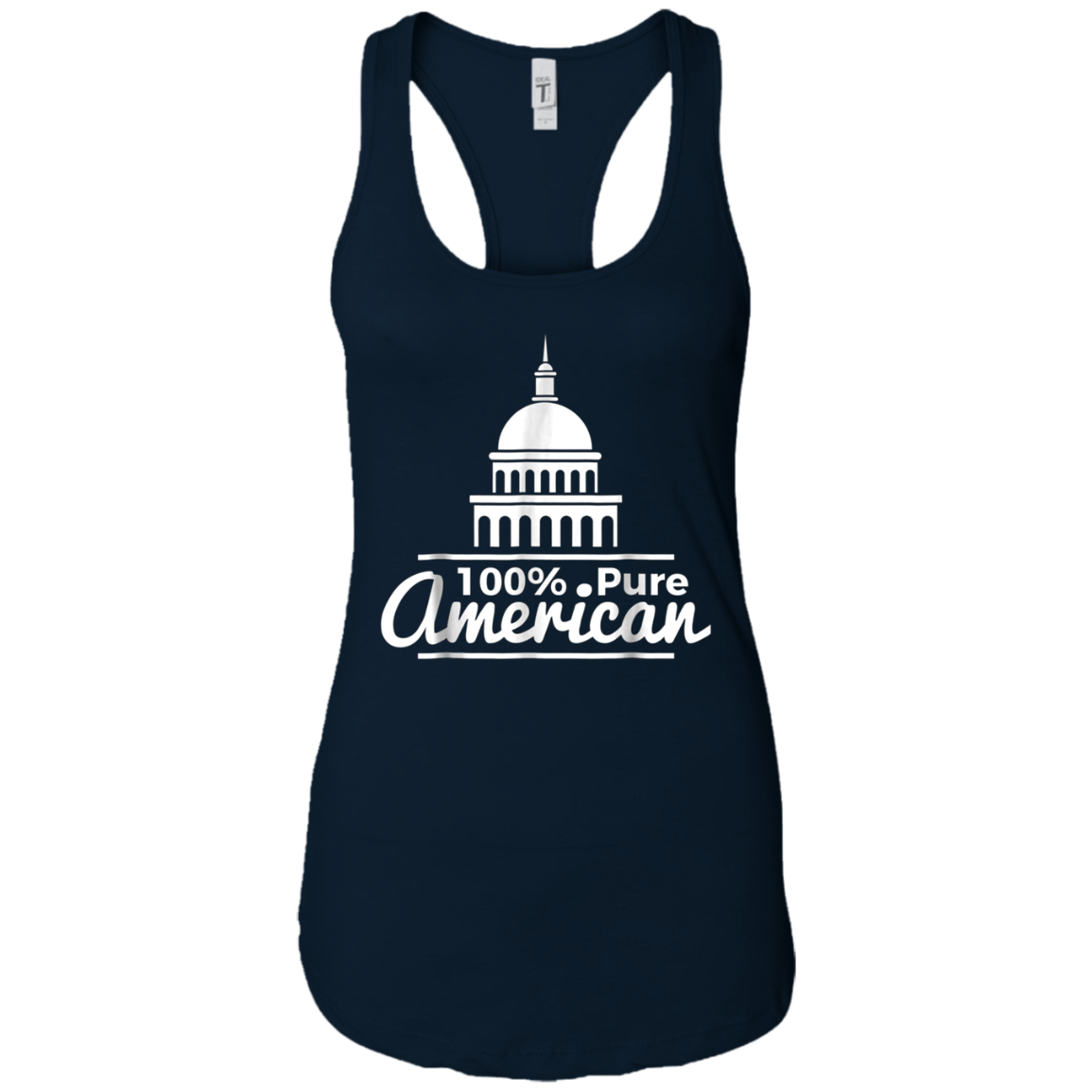 100% Pure American Proud Artwork T Shirt USA Citizen Gift