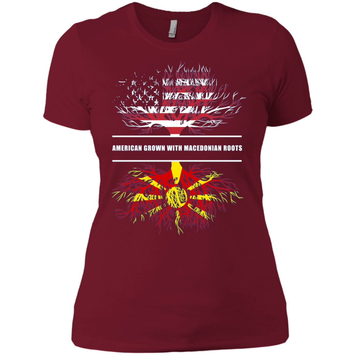 American Grown With Macedonian Roots T-Shirt Macedonia Shirt