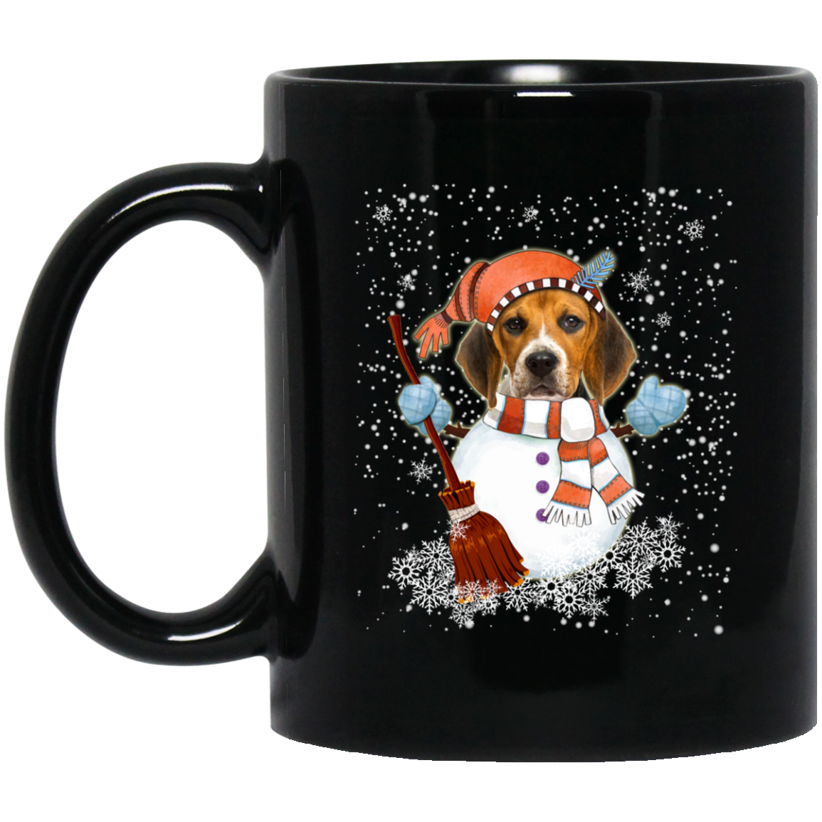 Christmas Snowman Beagle Funny T-shirt