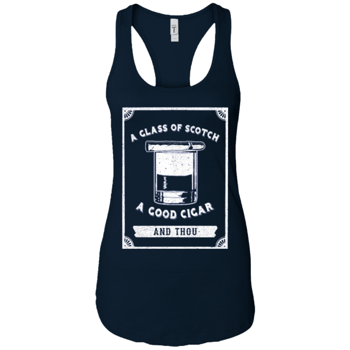 Un verre de scotch, un bon cigare et toi T-shirt à manches longues