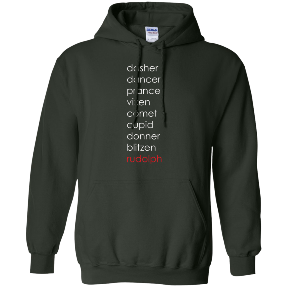 Santa's Reindeer Name List Shirt, Funny Christmas Gift