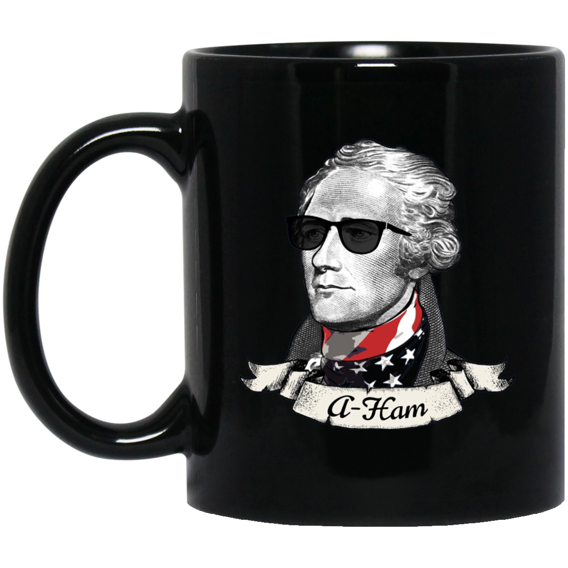 A-Ham Long Sleeve Patriotic Tee | Alexander Hamilton T-Shirt