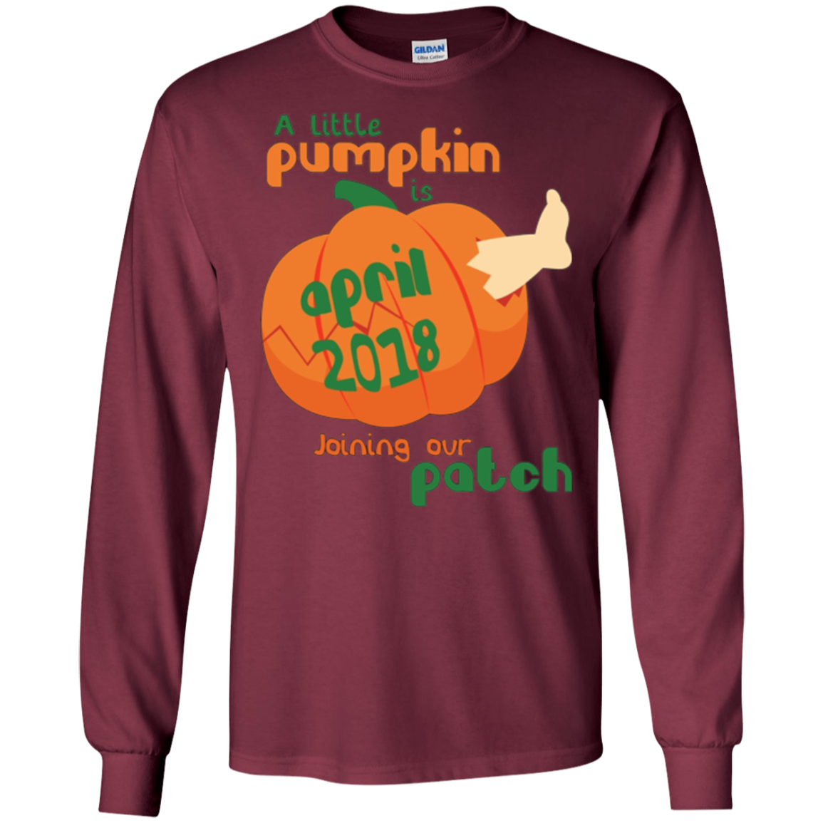 April 2018 Little Pumpkin Pregnancy Announcement Shirt Gift