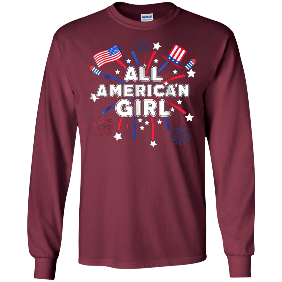 All American Girl Cute Patriotic 4th Of July T-Shirt