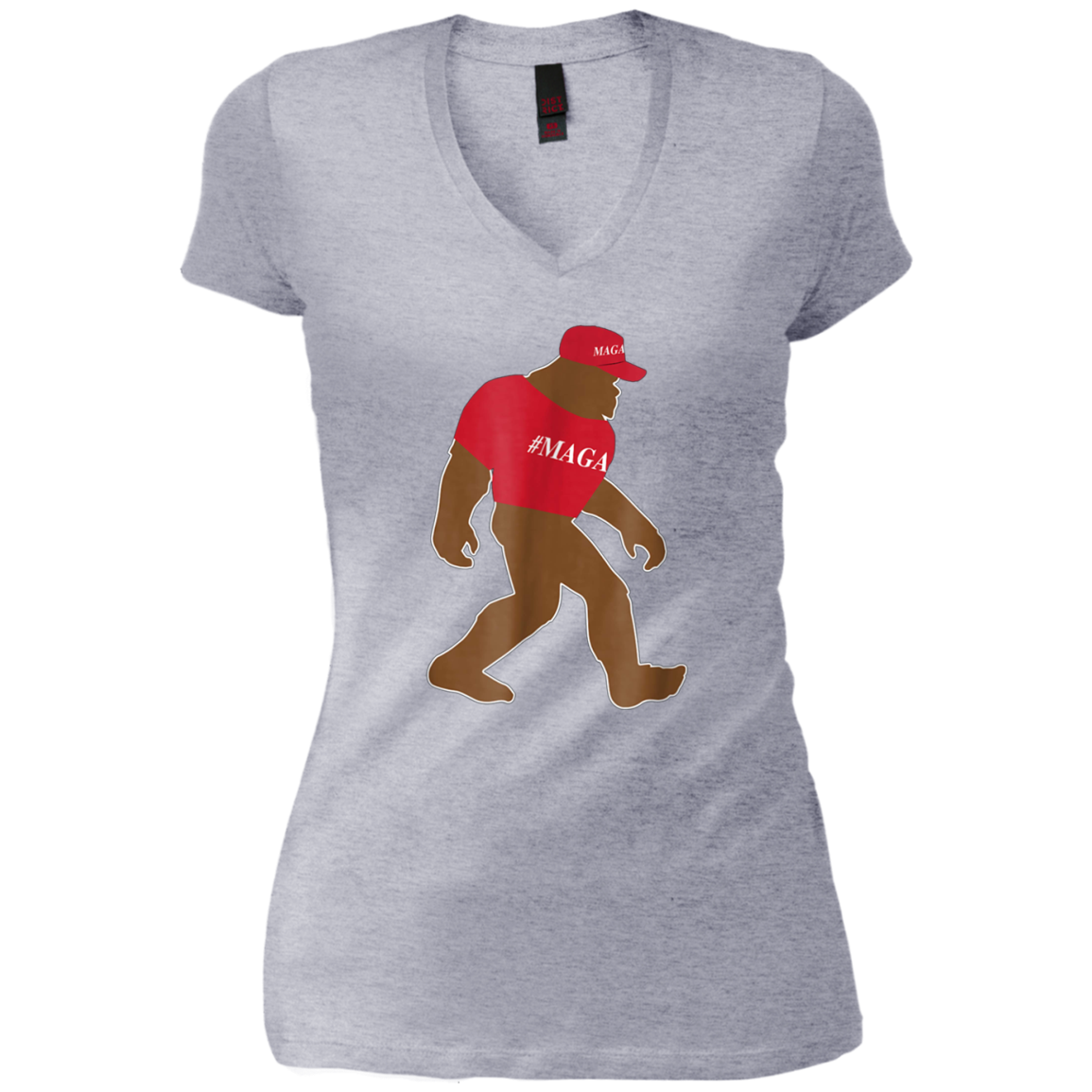Bigfoot Wearing #MAGA Hat T-Shirt Trump Republican