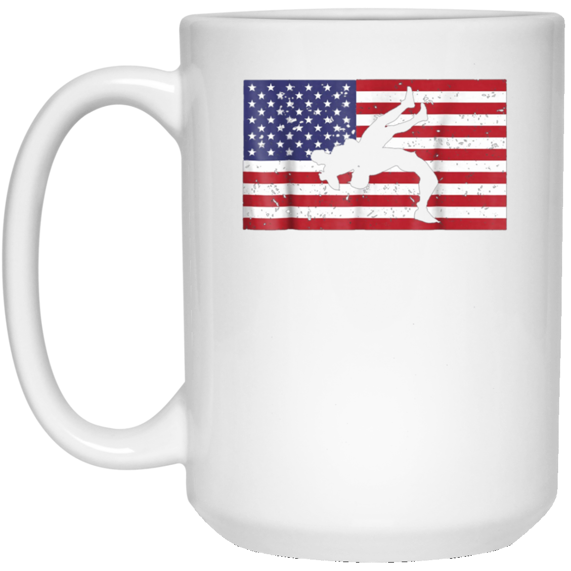 American Wrestling Patriotic T-Shirt with the USA Flag