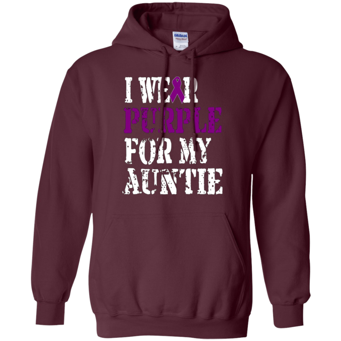 Alzheimer's Awareness T-shirt I Wear Purple For My Auntie