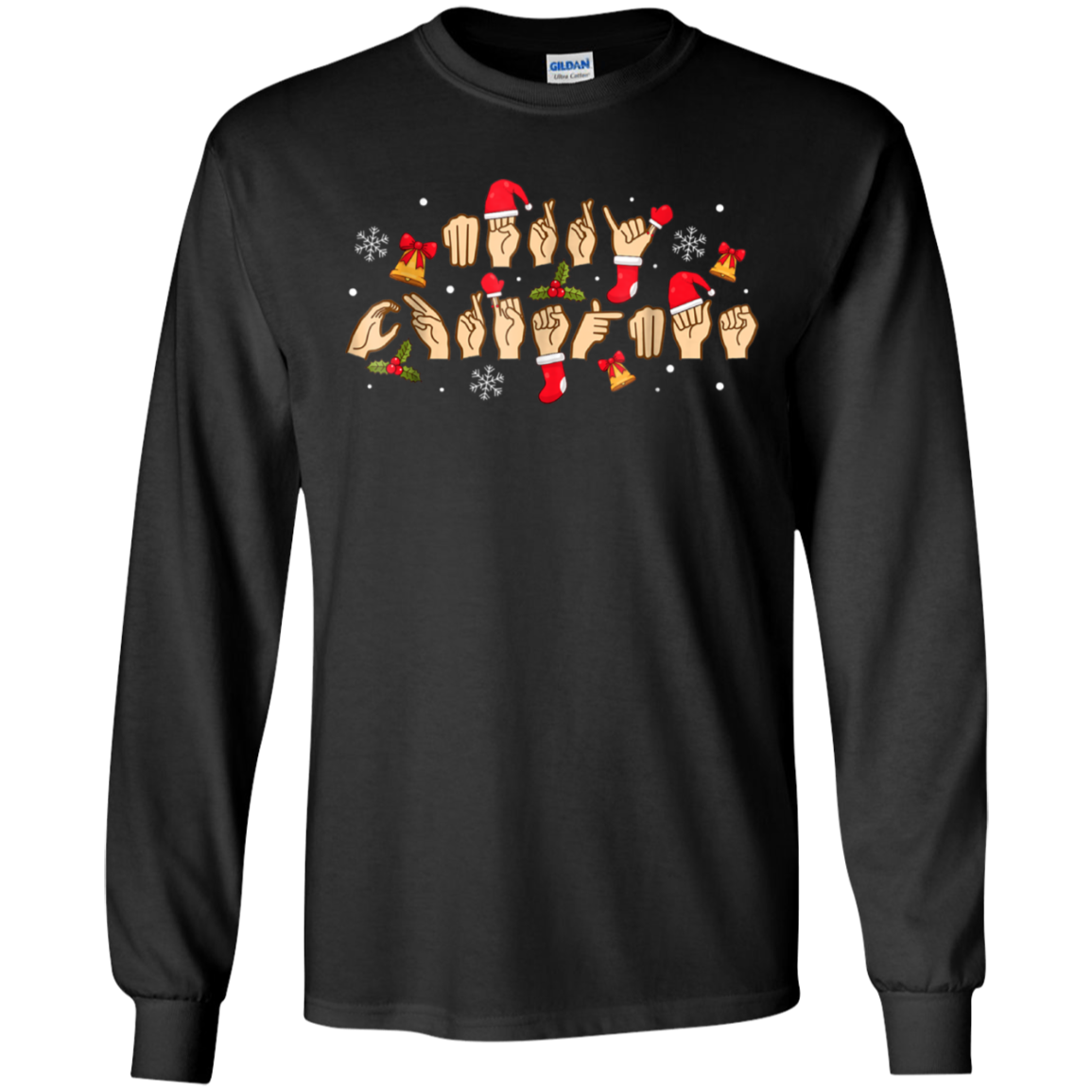 American Sign Language Christmas T-shirt For Deaf