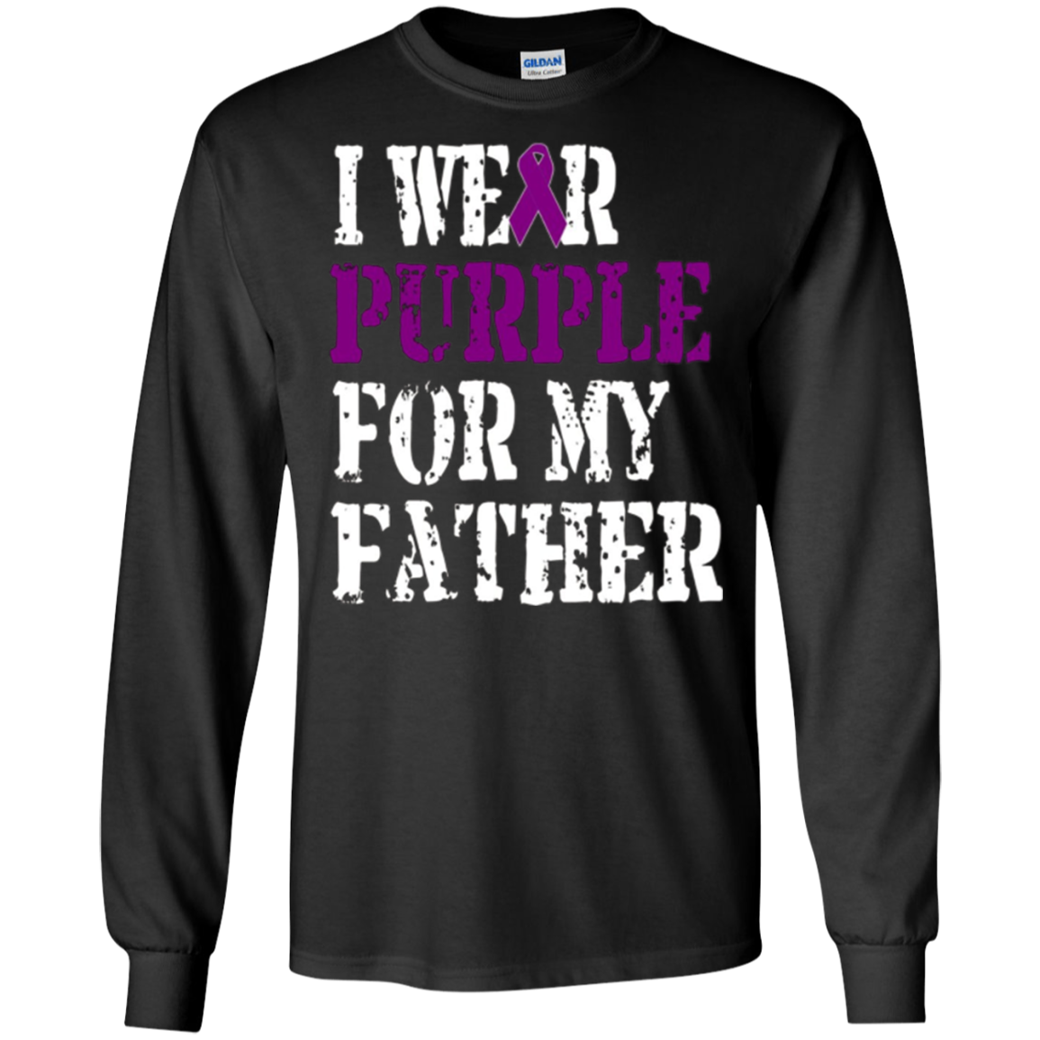 Alzheimer's Awareness T-shirt I Wear Purple For My Father