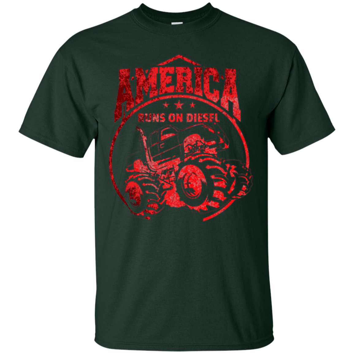 America Runs On Diesel Gear Monster SUV Truck Fans T-Shirt
