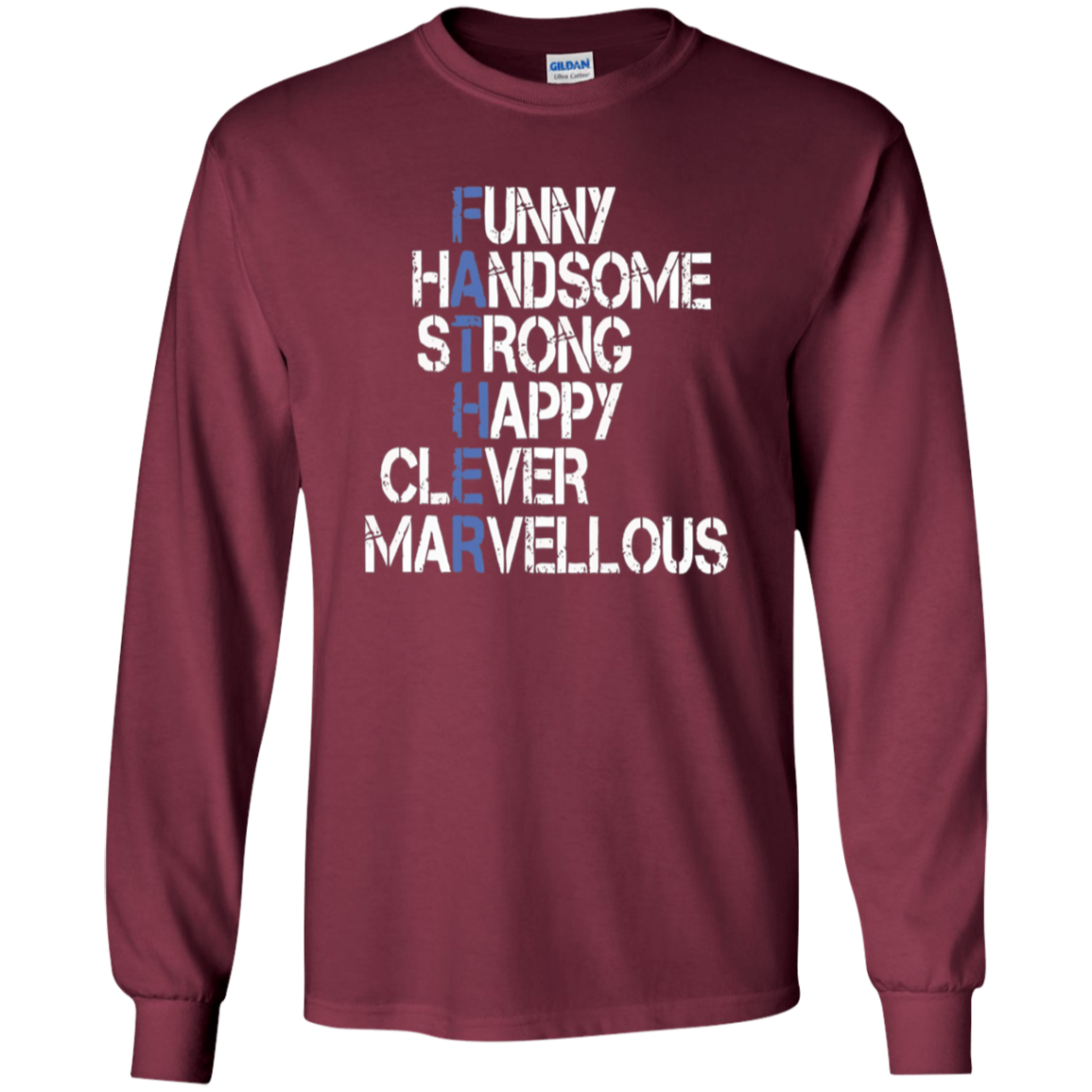 Funny Handsome Strong Is Father Long Sleeve T Shirt