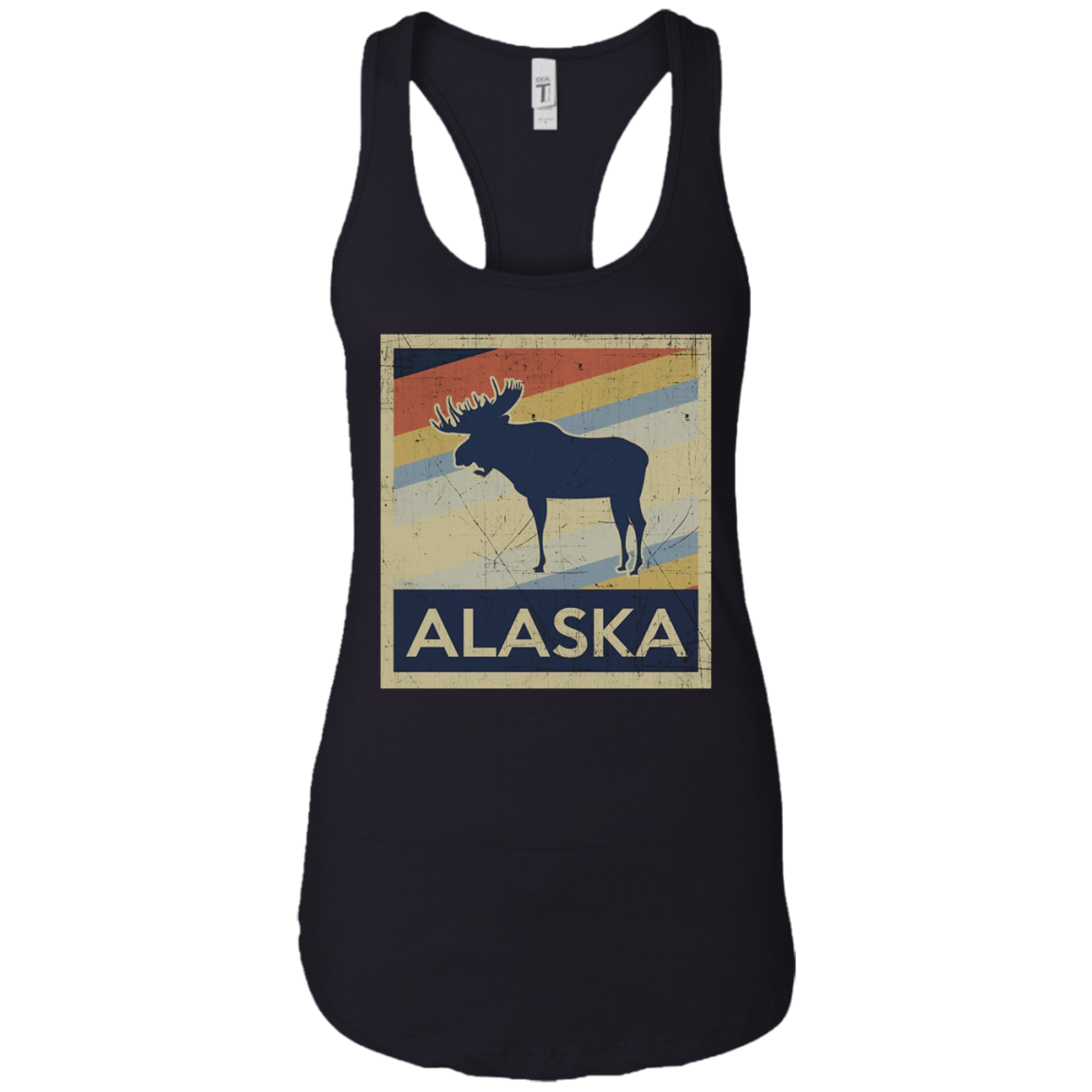 Alaska Moose Retro State Love T Shirt
