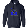 Image of Adult Blue Live Matter Thin Blue Line Support Police T-Shirt