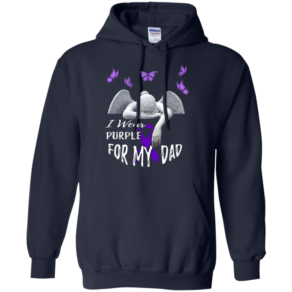 Alzheimer Awareness T-Shirt I Wear Purple for my Dad Tee