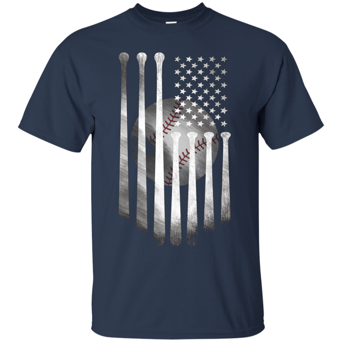 Drapeau Américain Vintage Baseball Drapeau T-Shirt, Papa, Maman, Enfant T