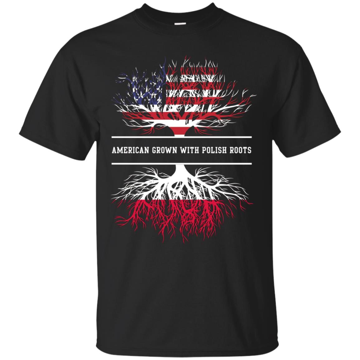American Grown With Polish Roots T-Shirt Poland Tee