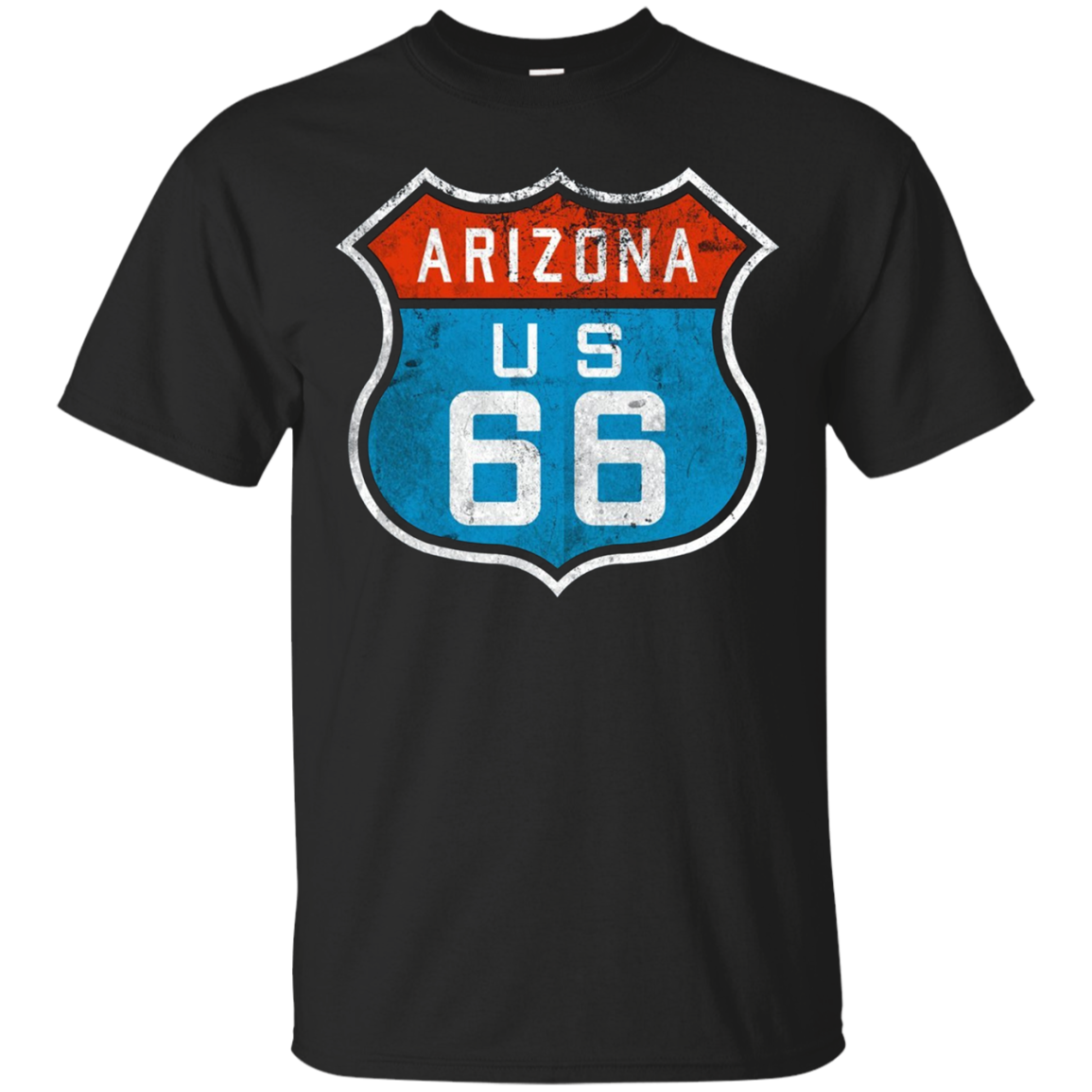 Arizona Route 66. Retro, Vintage, Distressed Grunge Tee