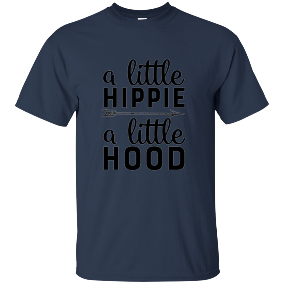 A Little Hippie A Little Hood Funny Gym Workout Long Sleeve