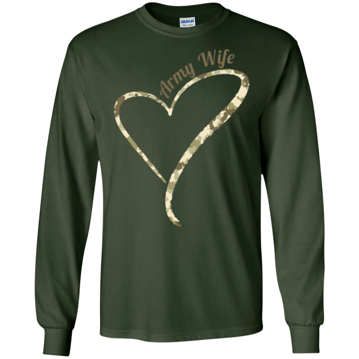 Army Wife T-Shirt- Army Wife Camouflage Shirt