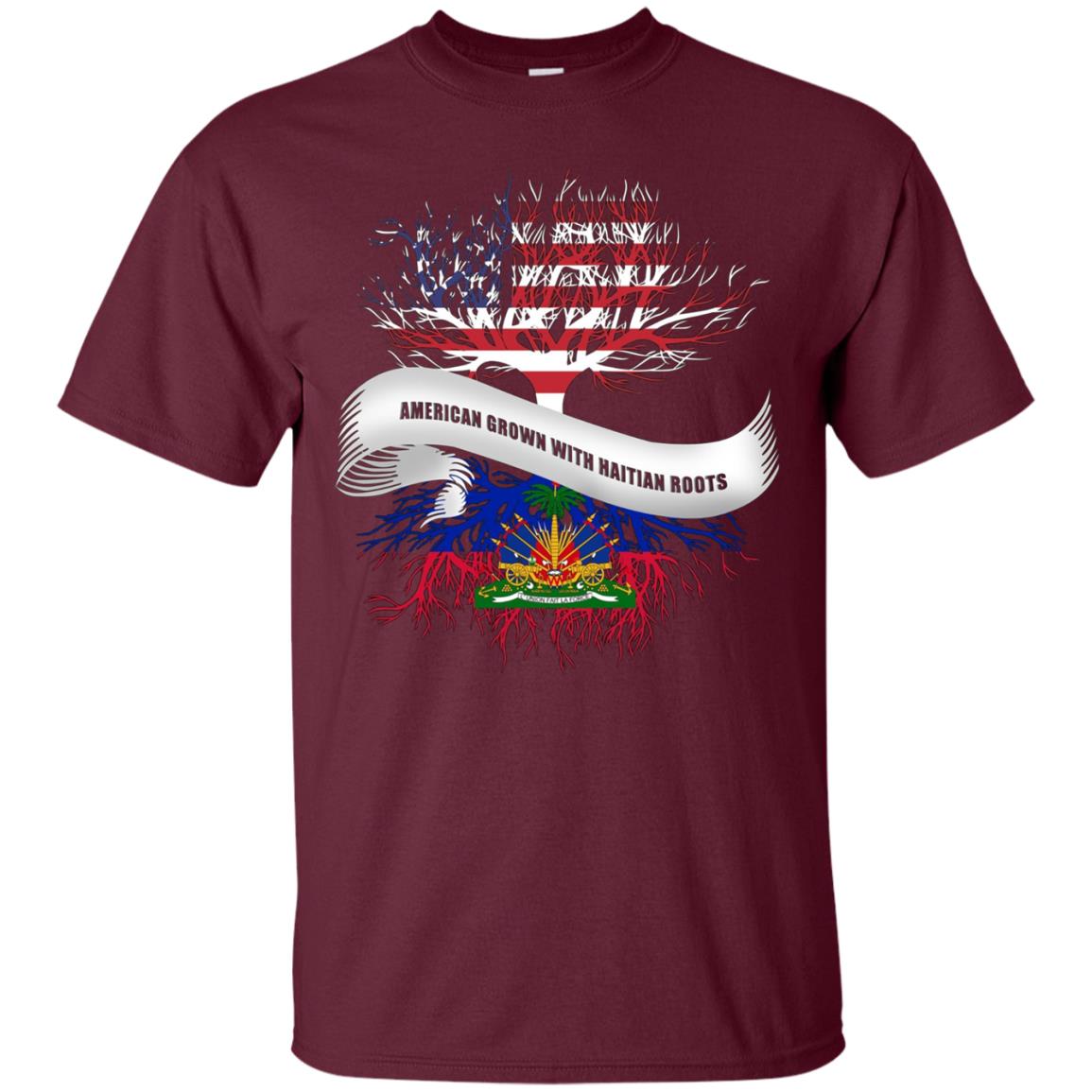 American Grown With Haitian Roots T-Shirt Haiti Tee